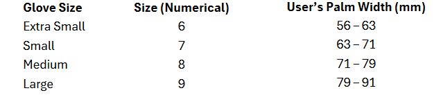 Disposable Gloves Size Guide